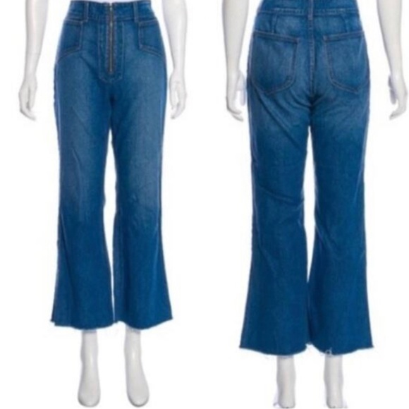 Reformation| Cher Jeans in Ellis Wash High Waist Wide Leg Exposed Zipper - Picture 2 of 7